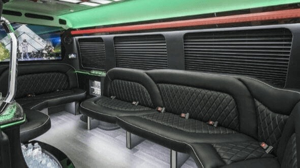 Interior of Independence Party Bus Company's 15 Passenger Party Bus in Independence