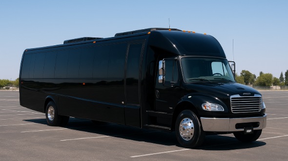 Exterior of Charter Bus Company Lenexa's 20 Passenger Party Bus in Lenexa