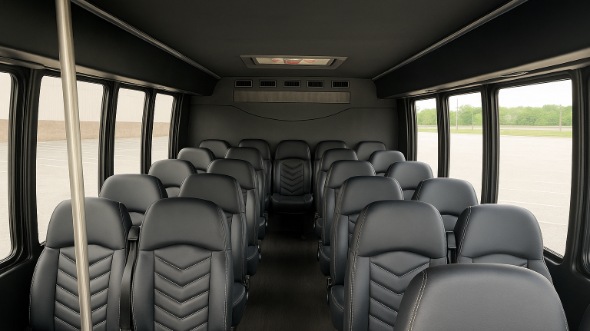 Interior of Charter Bus Company Independence's 25 Passenger Minibus in Independence