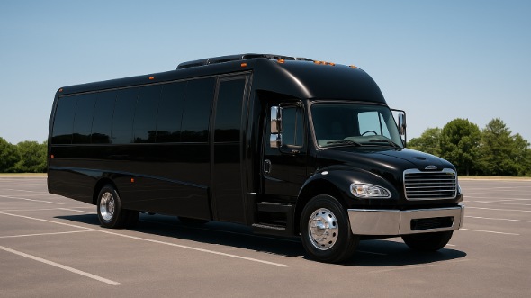 Exterior of Charter Bus Company Overland Park's 25 Passenger Party Bus in Overland Park