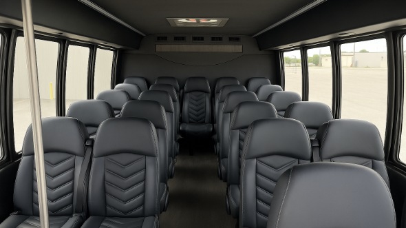 Interior of Charter Bus Company Independence's 30 Passenger Minibus in Independence