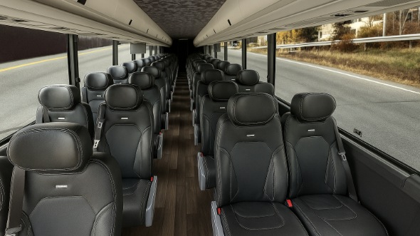 Interior of Charter Bus Company Independence's 35 Passenger Minibus in Independence