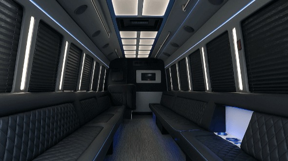 Interior of Independence Party Bus Company's 40 Passenger Party Bus in Independence