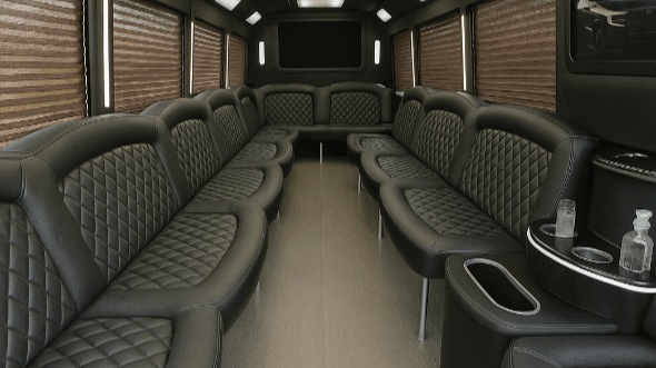 Interior of Charter Bus Company Lenexa's 40 Passenger Party Bus in Lenexa