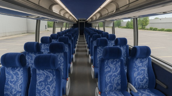 Interior of Charter Bus Company Independence's 45 Passenger Charter Bus in Independence