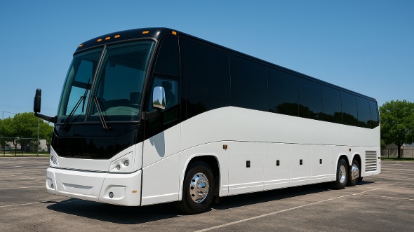 Exterior of Charter Bus Company Independence's 46 Passenger Charter Bus in Independence
