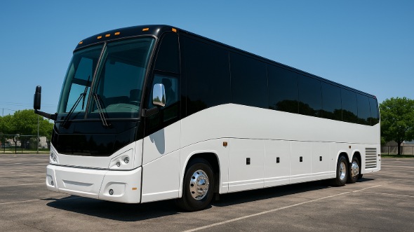Exterior of Charter Bus Company Independence's 48 Passenger Charter Bus in Independence