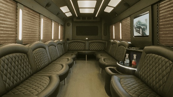 Interior of Independence Party Bus Company's 50 Passenger Party Bus in Independence