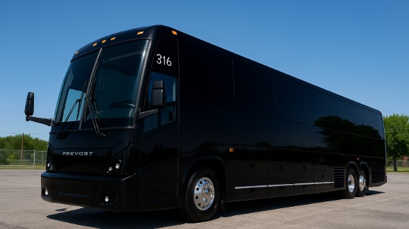 Exterior of Charter Bus Company Independence's 54 Passenger Charter Bus in Independence