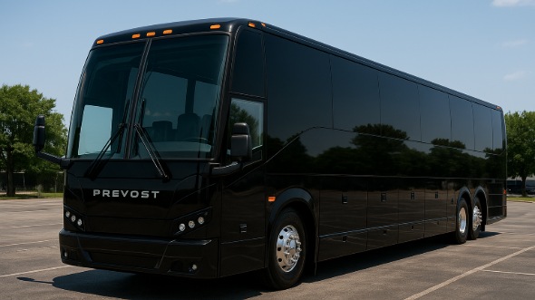 Exterior of Charter Bus Company Independence's 55 Passenger Charter Bus in Independence