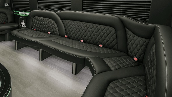 independence 15 passenger party bus interior