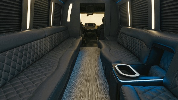 independence 20 passenger party bus interior